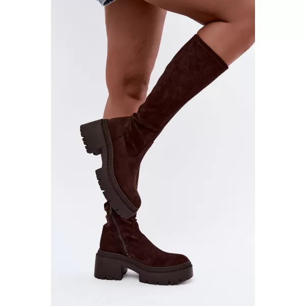  Dámské kozačky BOTO 9671A-1 BROWN 