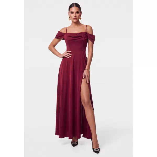  Dámské šaty LARICA LA-OM-DLR452 DARK RED 