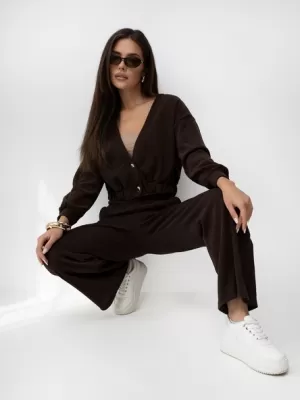 Dámský komplet ITALY MODA MI-KMPL-3539.95 DARK BROWN