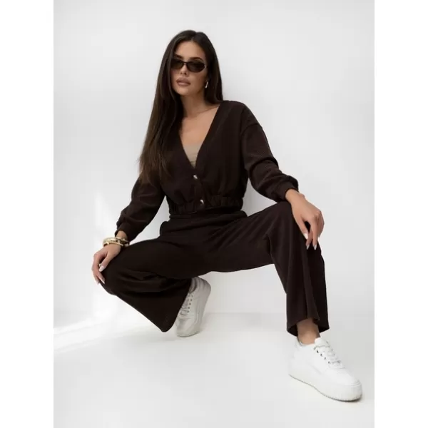  Dámský komplet ITALY MODA MI-KMPL-3539.95 DARK BROWN 
