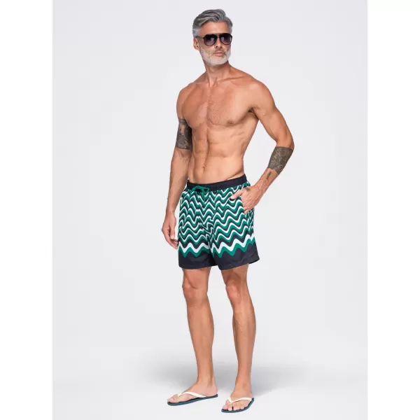  Pánské kraťasy OMBRE OM-SRSS-0221 GREEN AND BLACK 