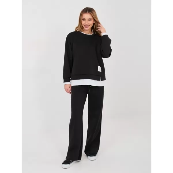  Dámská tepláková souprava RUE PARIS IT-KMPL-22230.18 BLACK 