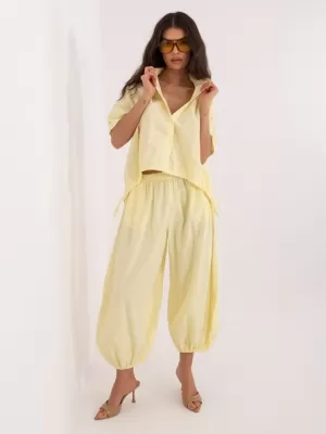 Dámské kalhoty ITALY MODA IT-SP-FL10309-1.91 BRIGHT YELLOW