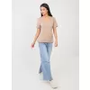 Dámské tričko RUE PARIS RV-TS-A1095.33 DARK BEIGE