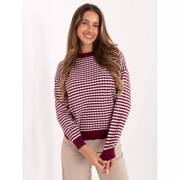  Dámský svetr FACTORY PRICE IT-SW-93190.15 BURGUNDY 