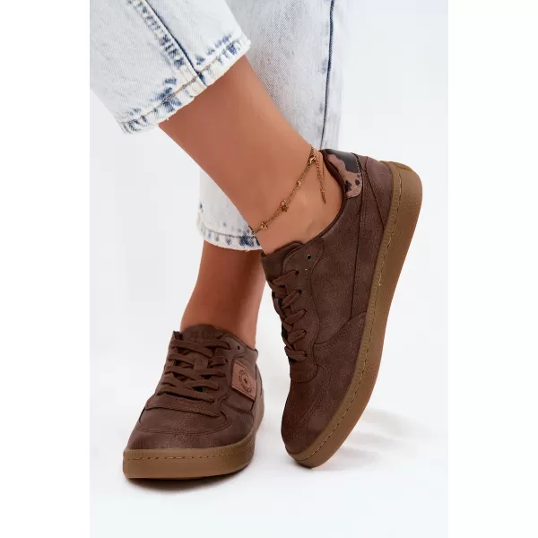  Dámské tenisky BIG STAR SHOES UU274017 BROWN/BEIGE 