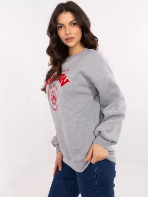Dámská mikina MY RED LIPS EM-BL-617-15.51P LIGHT GREY