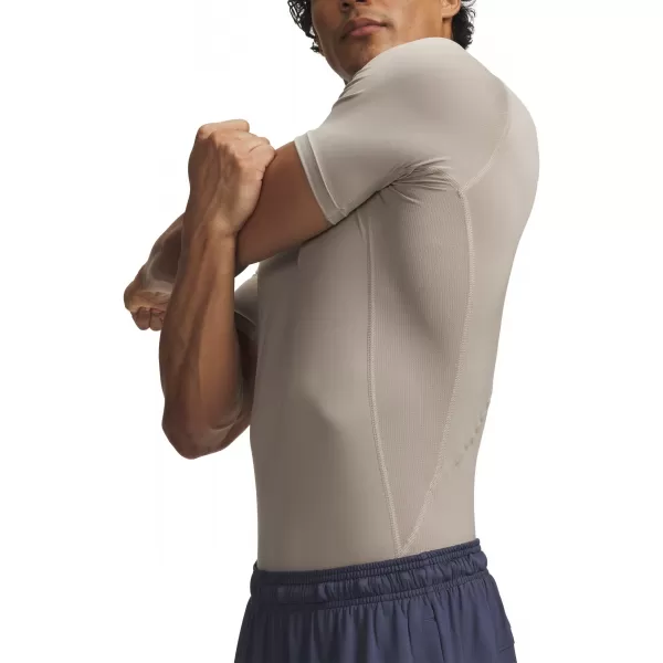  Pánské triko UNDER ARMOUR HG ARMOUR COMP SS 1361518-203 HNĚDÁ 