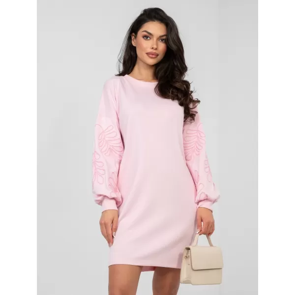  Dámské šaty RUE PARIS RV-SK-A1064.09 BRIGHT PINK 