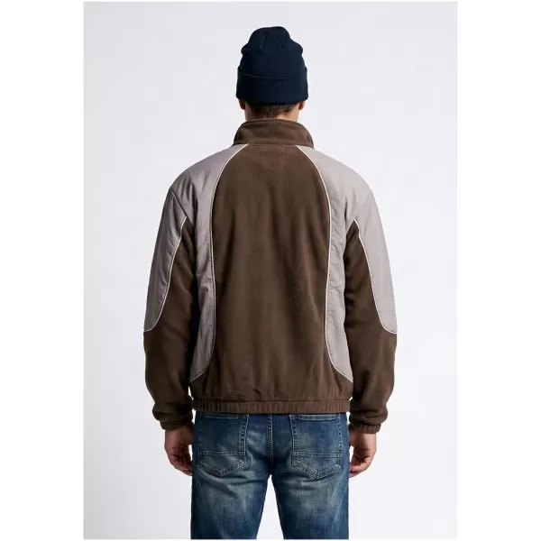  Pánská tepláková bunda URBAN CLASSICS TB8602-23085 BROWN/PALE LILAC 