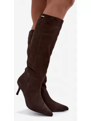 Dámské kozačky BIG STAR SHOES UU274495 BROWN/BEIGE SHADOWS