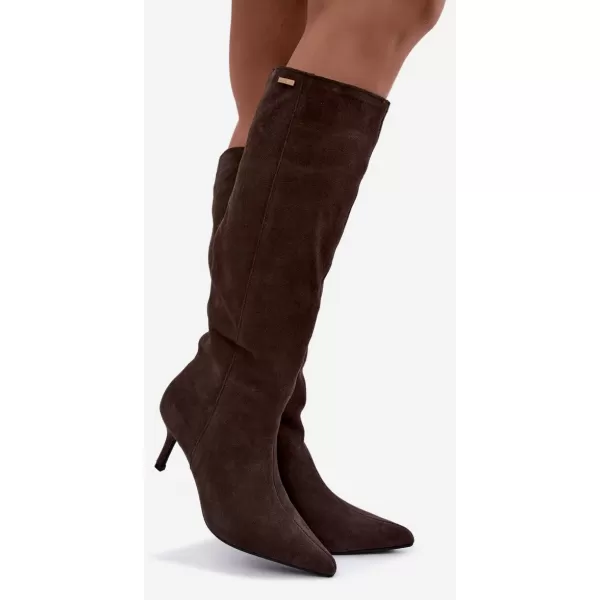  Dámské kozačky BIG STAR SHOES UU274495 BROWN/BEIGE SHADOWS 
