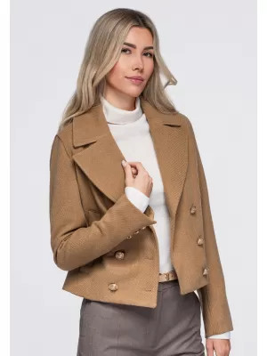 Dámské sako OMBRE OW-BL-E0008 CAMEL