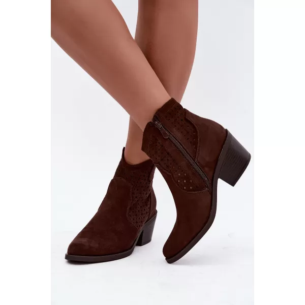  Dámské boty S.BARSKI HY62-8149 CHOCOLATE 