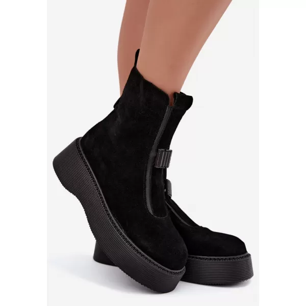  Dámské kotníkové boty D&A CR62-3448 BLACK 