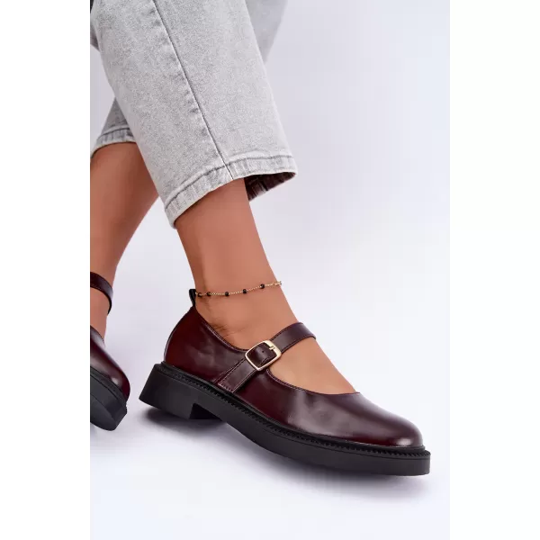  Dámské polobotky BOTO D-245 BURGUNDY 