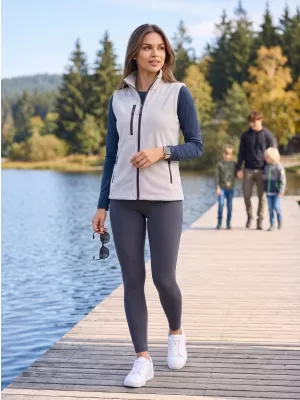 Dámská fleece vesta ALTISPORT ALW002525 SVĚTLE ŠEDÁ