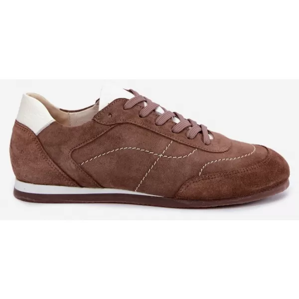  Dámské tenisky ZAZOO N1414/772/1098 BROWN/BEIGE 