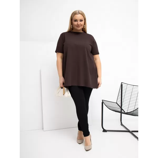  Dámská halenka RELEVANCE RV-BZ-7923-1.34P DARK BROWN 