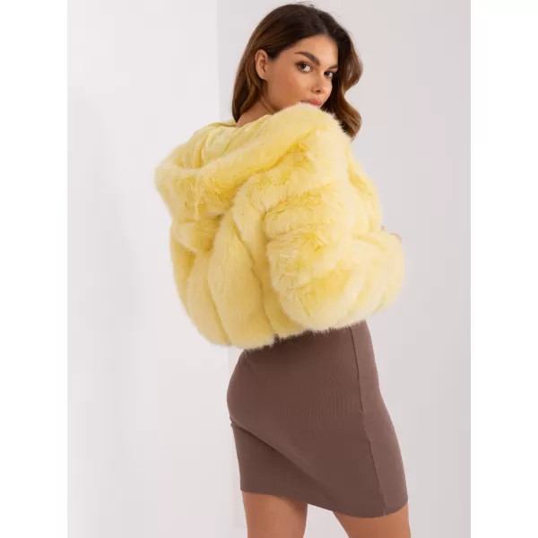 Dámská bunda WOOL FASHION ITALIA AT-KR-2378.97P BRIGHT YELLOW 