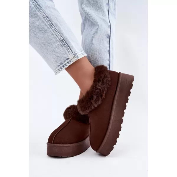  Dámské sněhule BIG STAR SHOES UU274203 BROWN/BEIGE SHADOWS 