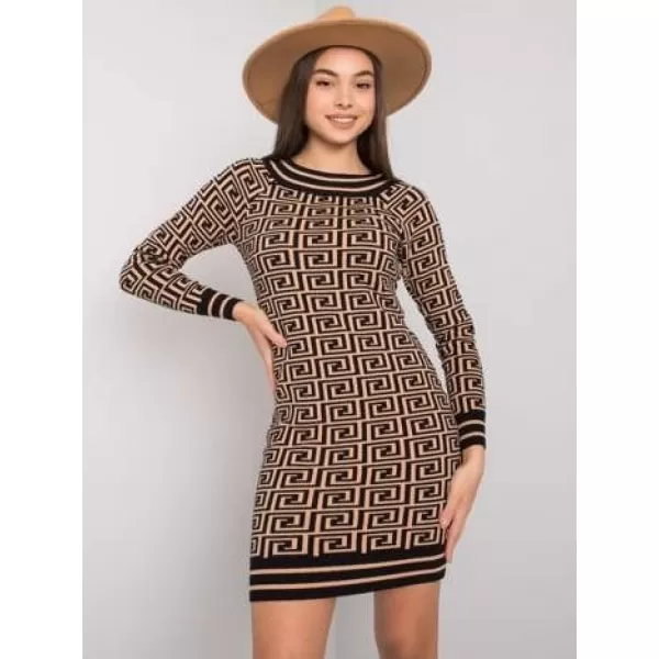  Dámské šaty OCH BELLA TW-SK-BI-ZS5218.50 CAMEL 