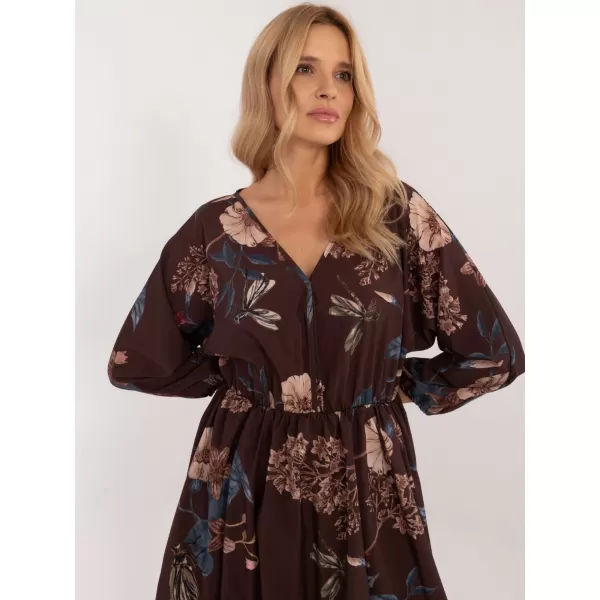  Dámské šaty ITALY MODA DHJ-SK-19861-3.11 BROWN 