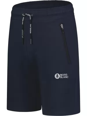 Pánské bavlněné kraťasy NORDBLANC RELAXEDFIT NBSPM8254 TMAVĚ MODRÁ