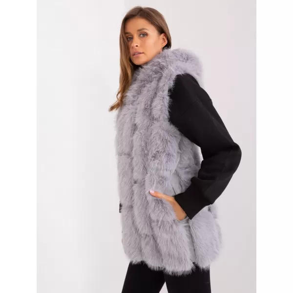  Dámská vesta WOOL FASHION ITALIA AT-KZ-2379.96P GRAY 