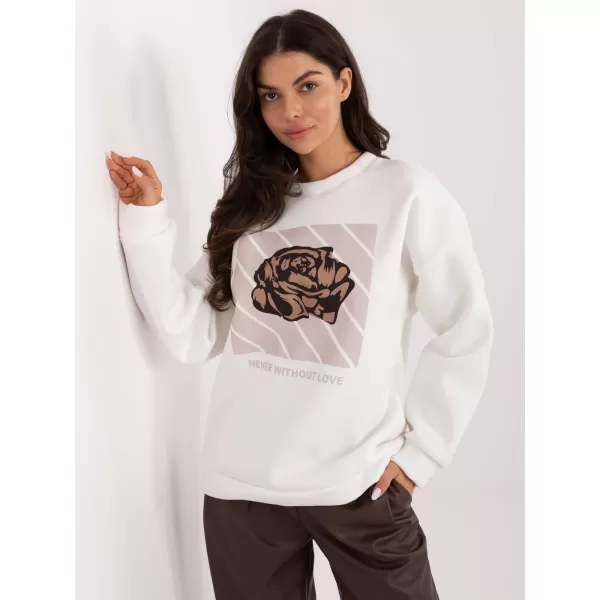  Dámská mikina ITALY MODA MI-BL-4216.15 ECRU 
