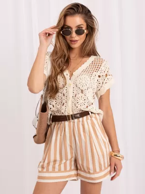 Dámské kraťasy ITALY MODA IT-SN-FL10552YGM.64 BEIGE