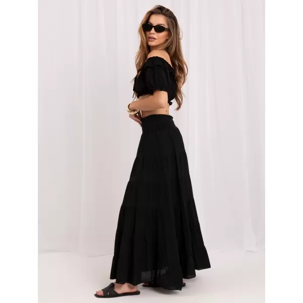  Dámská sukně ITALY MODA IT-SD-FL9357MSL.56 BLACK 