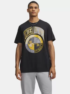 Pánské triko UNDER ARMOUR M VARSITY CREST SS 6009249-001 ČERNÁ