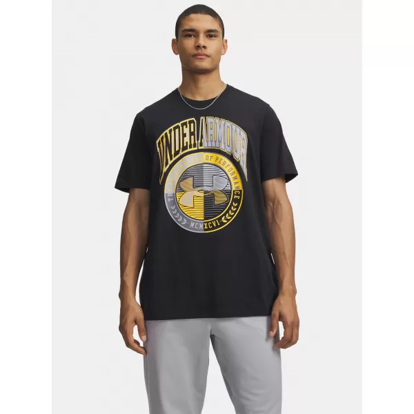  Pánské triko UNDER ARMOUR M VARSITY CREST SS 6009249-001 ČERNÁ 