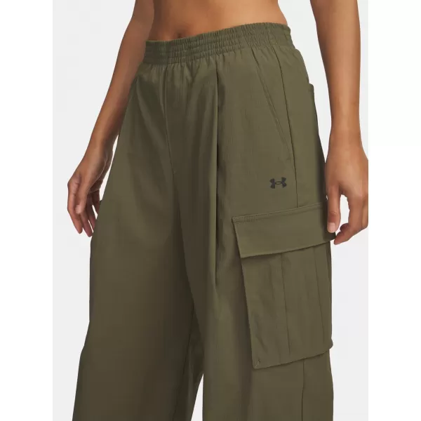  Dámské kalhoty UNDER ARMOUR UA UNSTOPPABLE RSTOP CARGO 6007025-390 ZELENÁ 