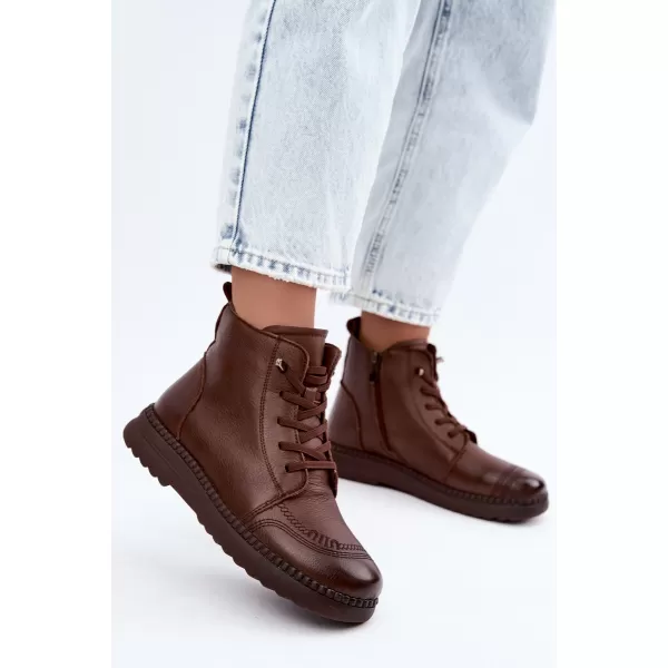  Dámské kotníkové boty VINCEZA 107249 BROWN 