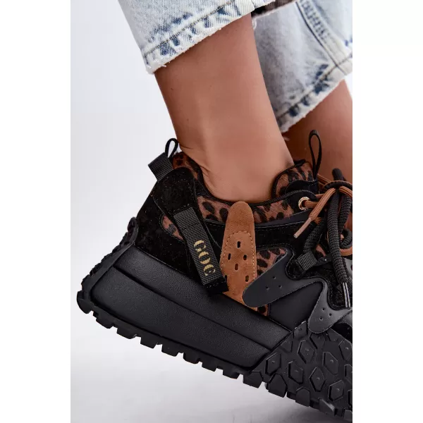  Dámské tenisky GOE UU2N4017 BLACK LEOPARD 