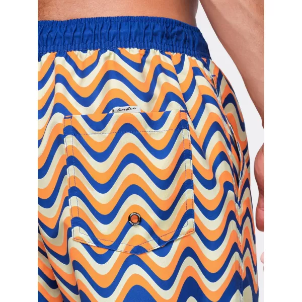  Pánské kraťasy OMBRE OM-SRSS-0221 ORANGE AND BLUE 