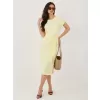 Dámské šaty RUE PARIS RV-SK-A1231.19 BRIGHT YELLOW