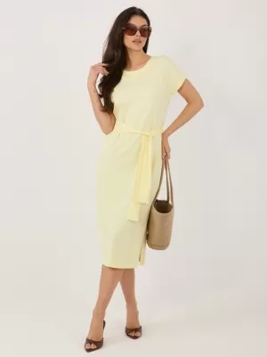 Dámské šaty RUE PARIS RV-SK-A1231.19 BRIGHT YELLOW