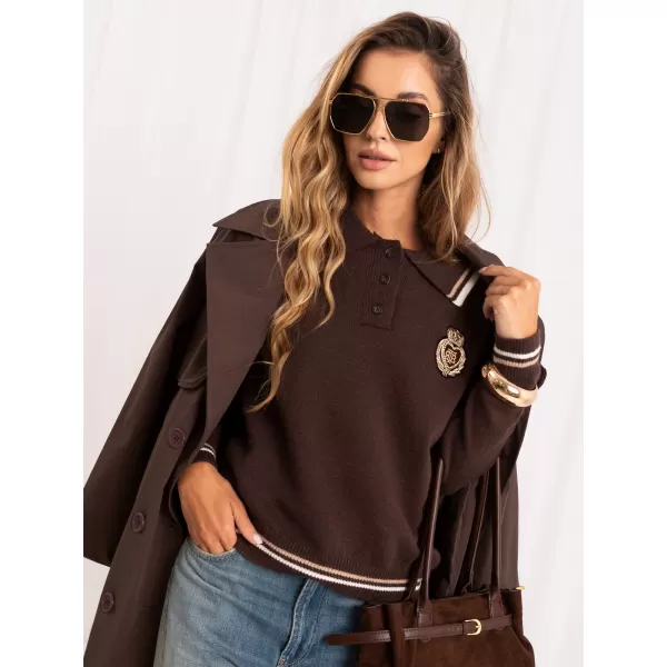  Dámský svetr FACTORY PRICE PM-SW-J02.16 BROWN 