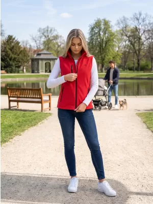 Dámská fleece vesta ALTISPORT ALW002525 ČERVENÁ