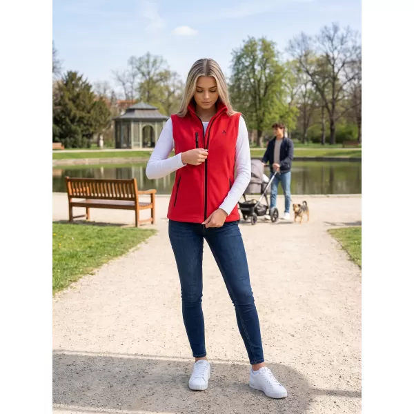  Dámská fleece vesta ALTISPORT ALW002525 ČERVENÁ 