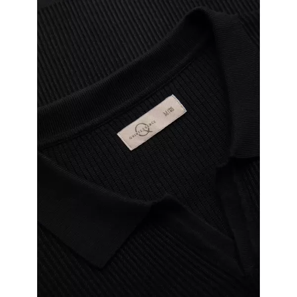  Pánské triko s límečkem OMBRE OM-POSS-0182 BLACK 