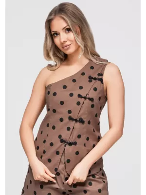 Dámská blůza OMBRE OW-TS-E0061 BROWN