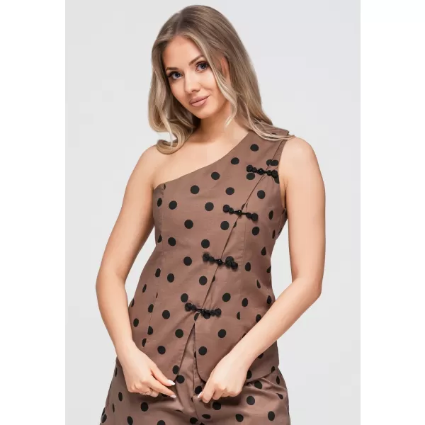  Dámská blůza OMBRE OW-TS-E0061 BROWN 