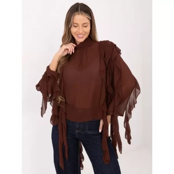  Dámská halenka FACTORY PRICE PM-BZ-J1005.25 BROWN 