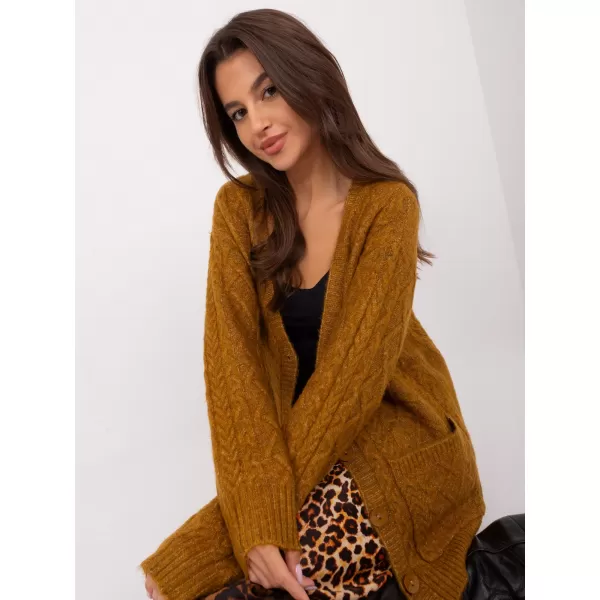  Dámský svetr WOOL FASHION ITALIA AT-SW-2358.31 DARK YELLOW 