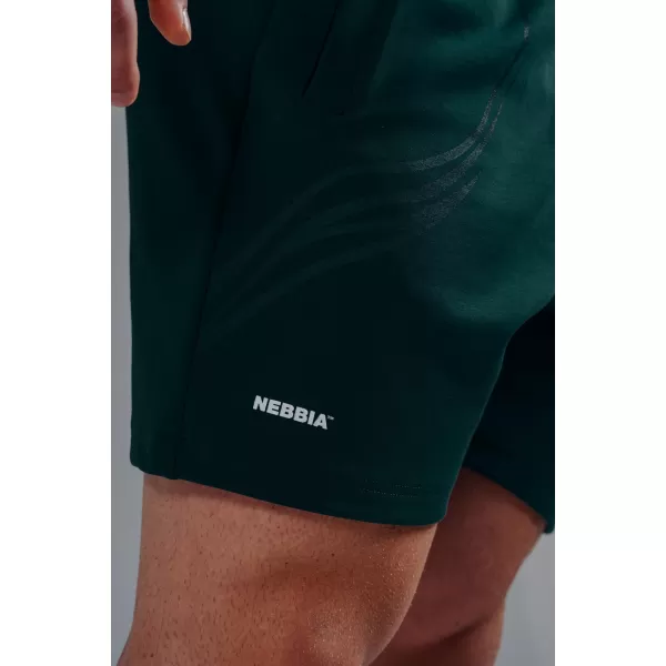  Oversized tréninkové šortky NEBBIA PRIMAL 876 DARK GREEN 