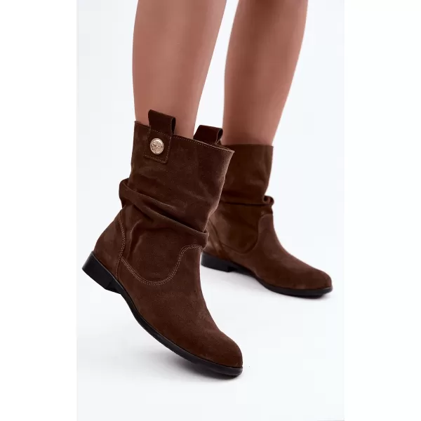  Dámské kotníkové boty ZAZOO 4210 CHOCOLATE 